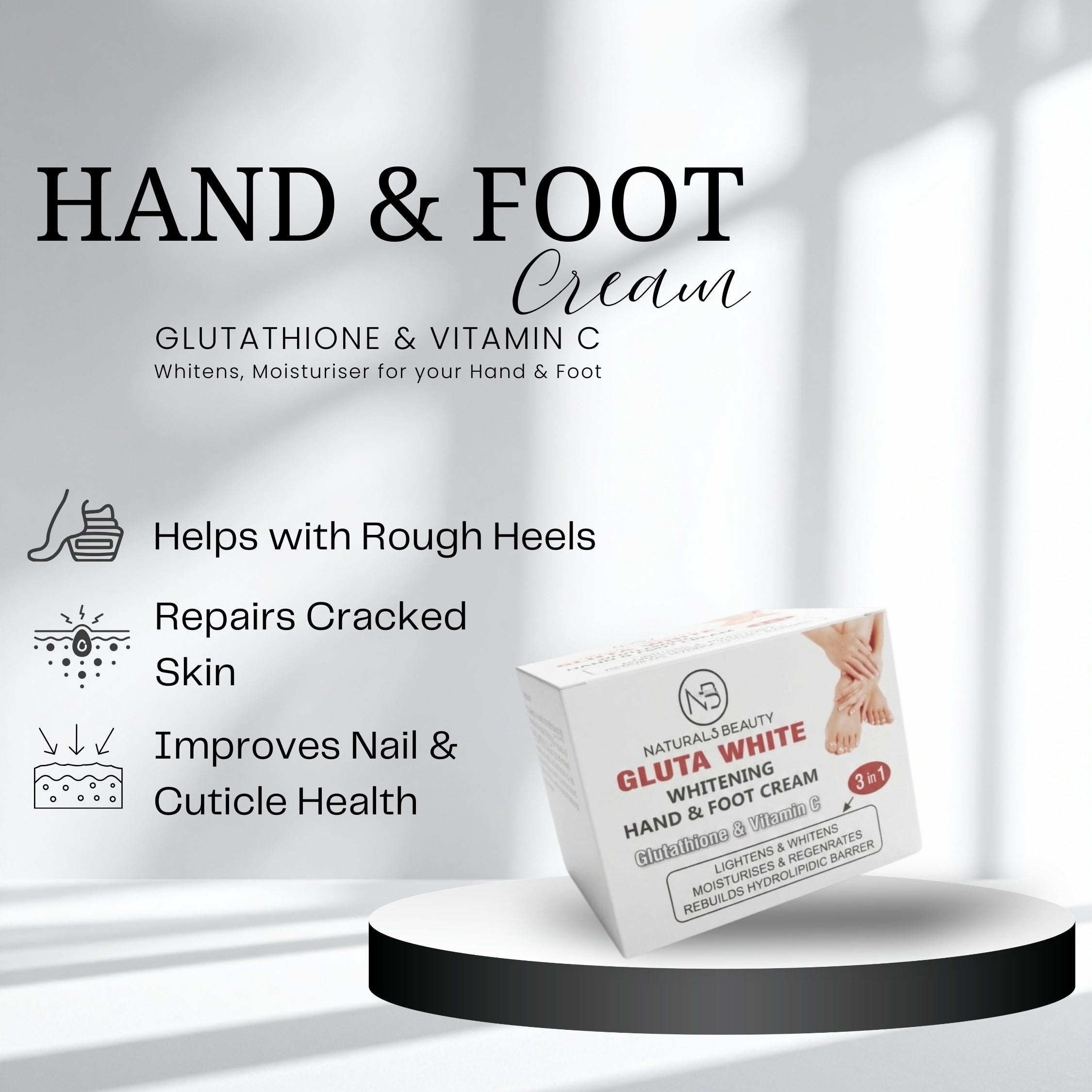 why is glutathione used for skin whitening Glutaone Hand/Feet Cream Glowing Gluta White Hand & Foot