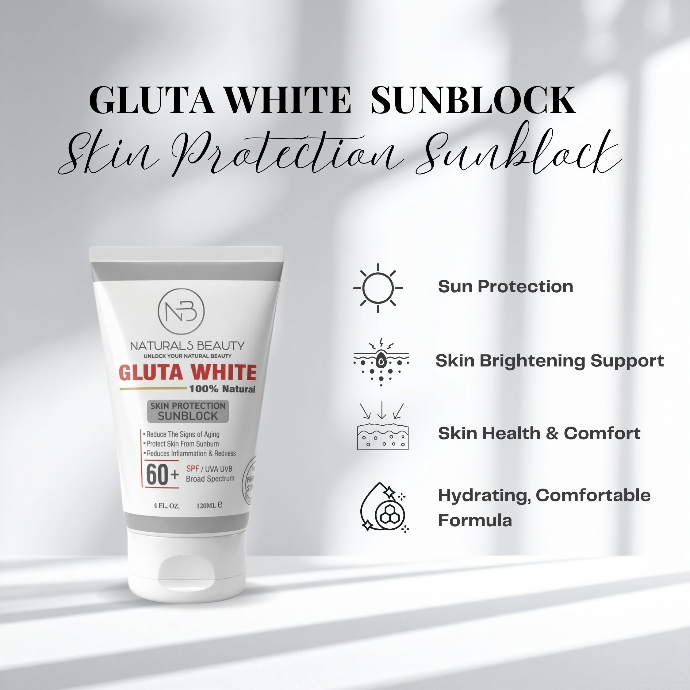 Daily Broad Spectrum Sunblock – Natural Beauty Gluta White