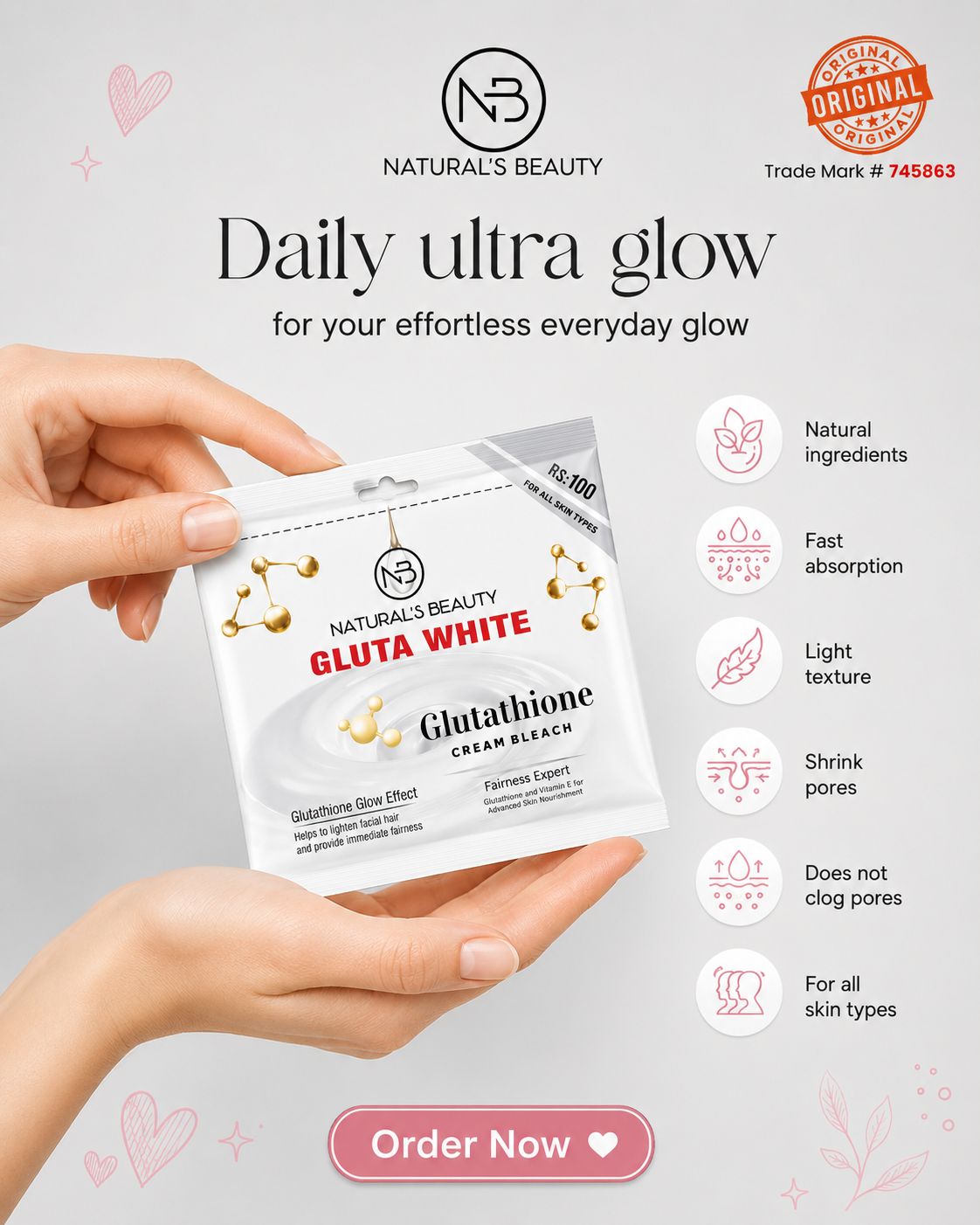 Gluta White Glutathione Cream Bleach